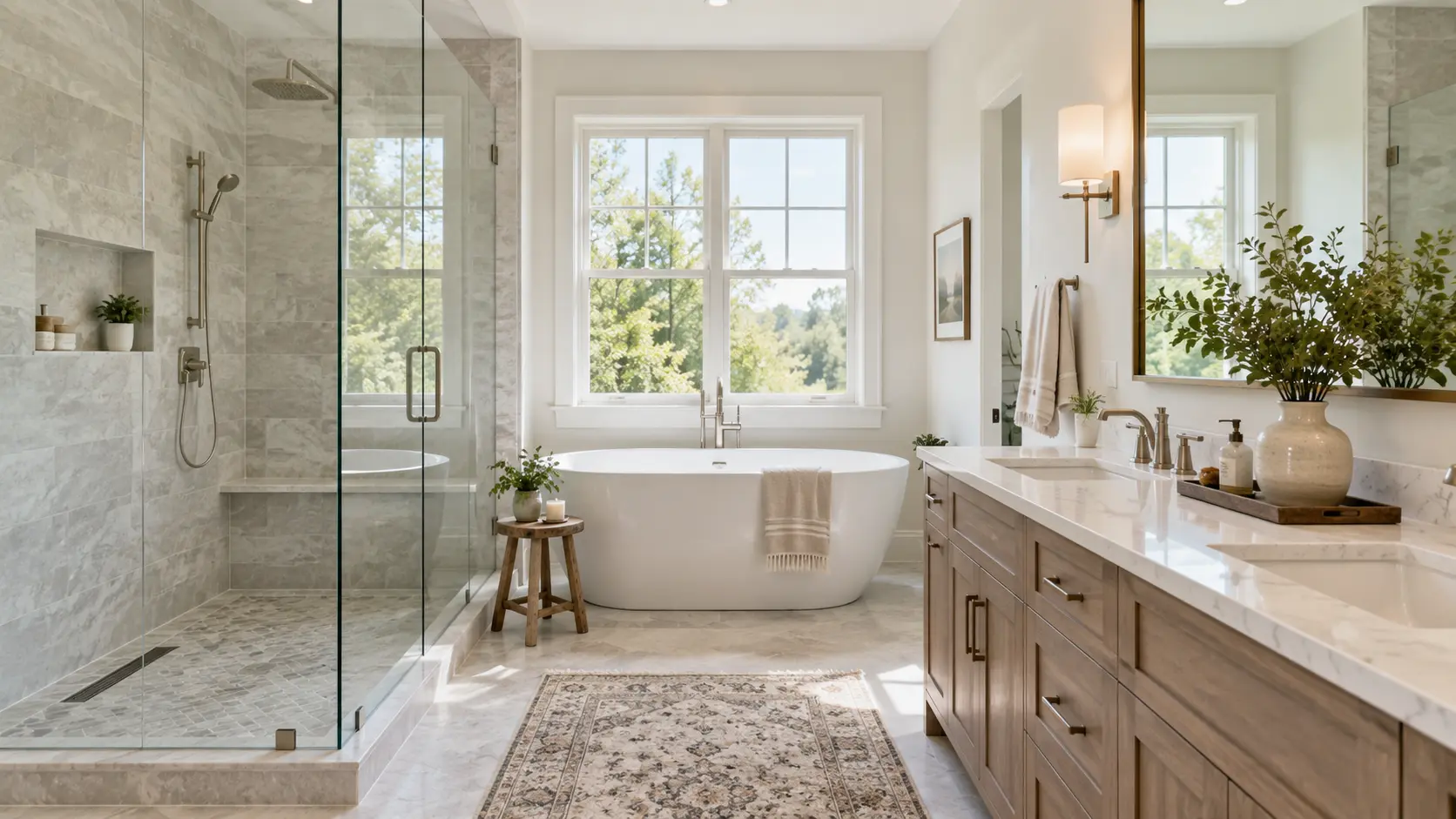 Custom tile bathroom remodel in Camp Hill, PA