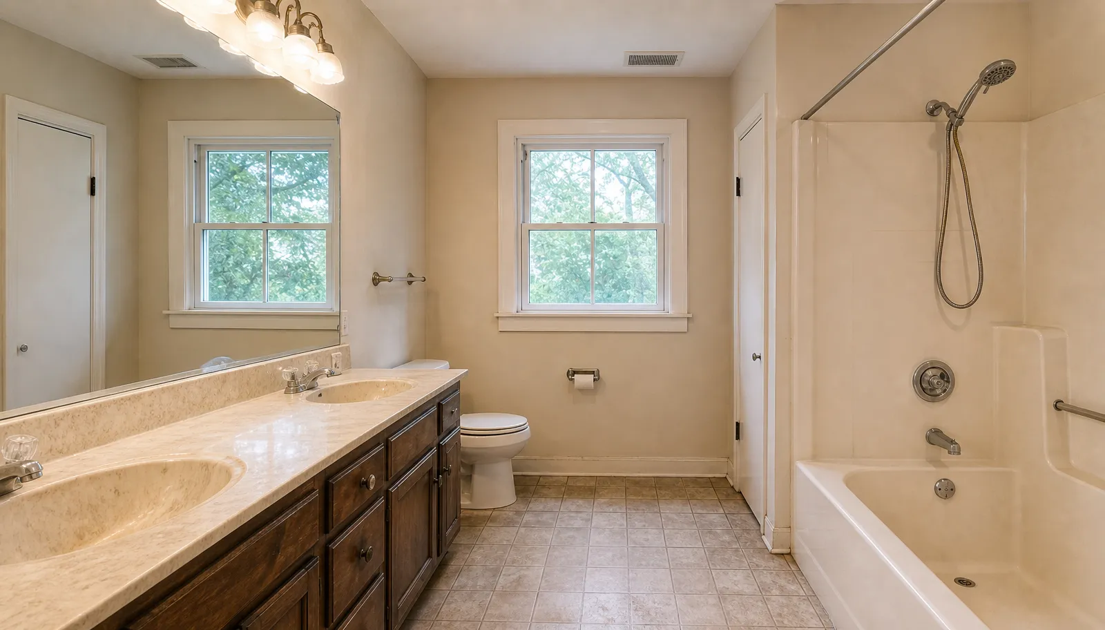 Outdated bathroom (before)